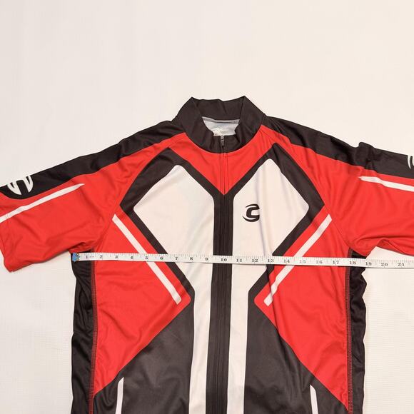Cannondale Cycling Jersey Mens Large Red Black Full Zip Short Sleeve Road Bike - Picture 5 of 11